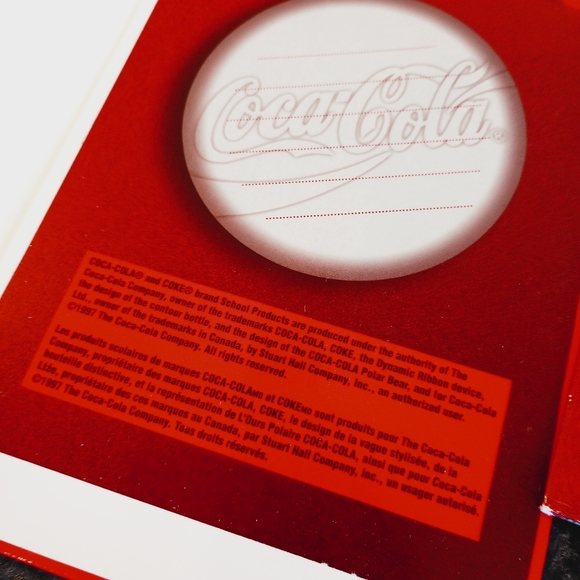 Vintage 1997 Coca Cola Bear folder 2 set polar bear soda drink advertising  90s - Picture 4 of 7